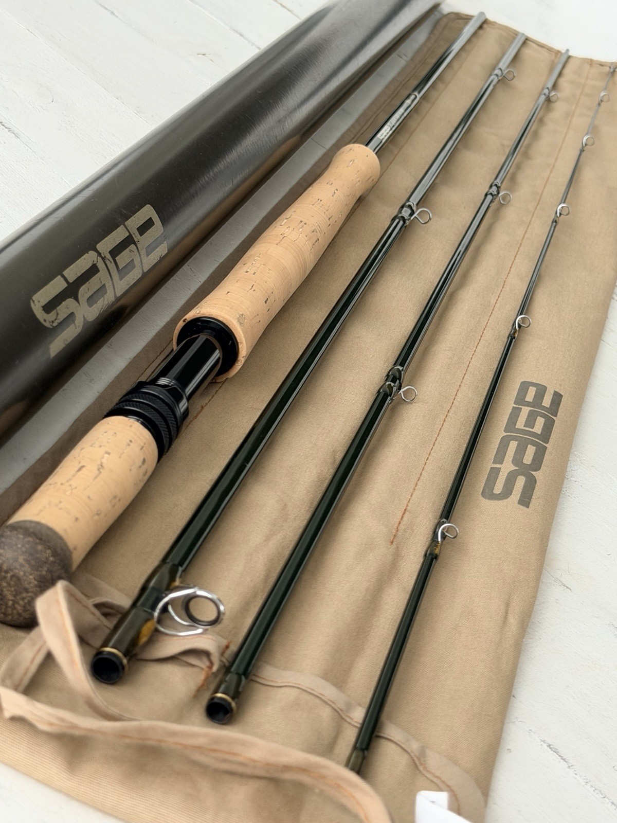 **BEAUTIFUL** 🔥 SAGE Z-AXIS Switch/Spey 6wt. 11’ft~4pc FlyRod!! ~LEGENDARY~ 🔥
