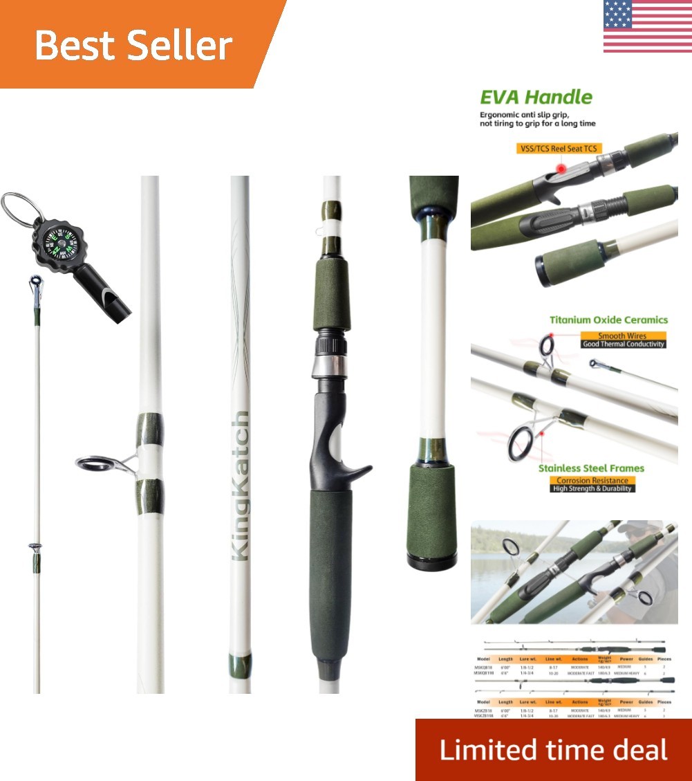 Gift-Ready 6’0″ Fishing Rod – Carbon Fiber for Superior Performance & Durability