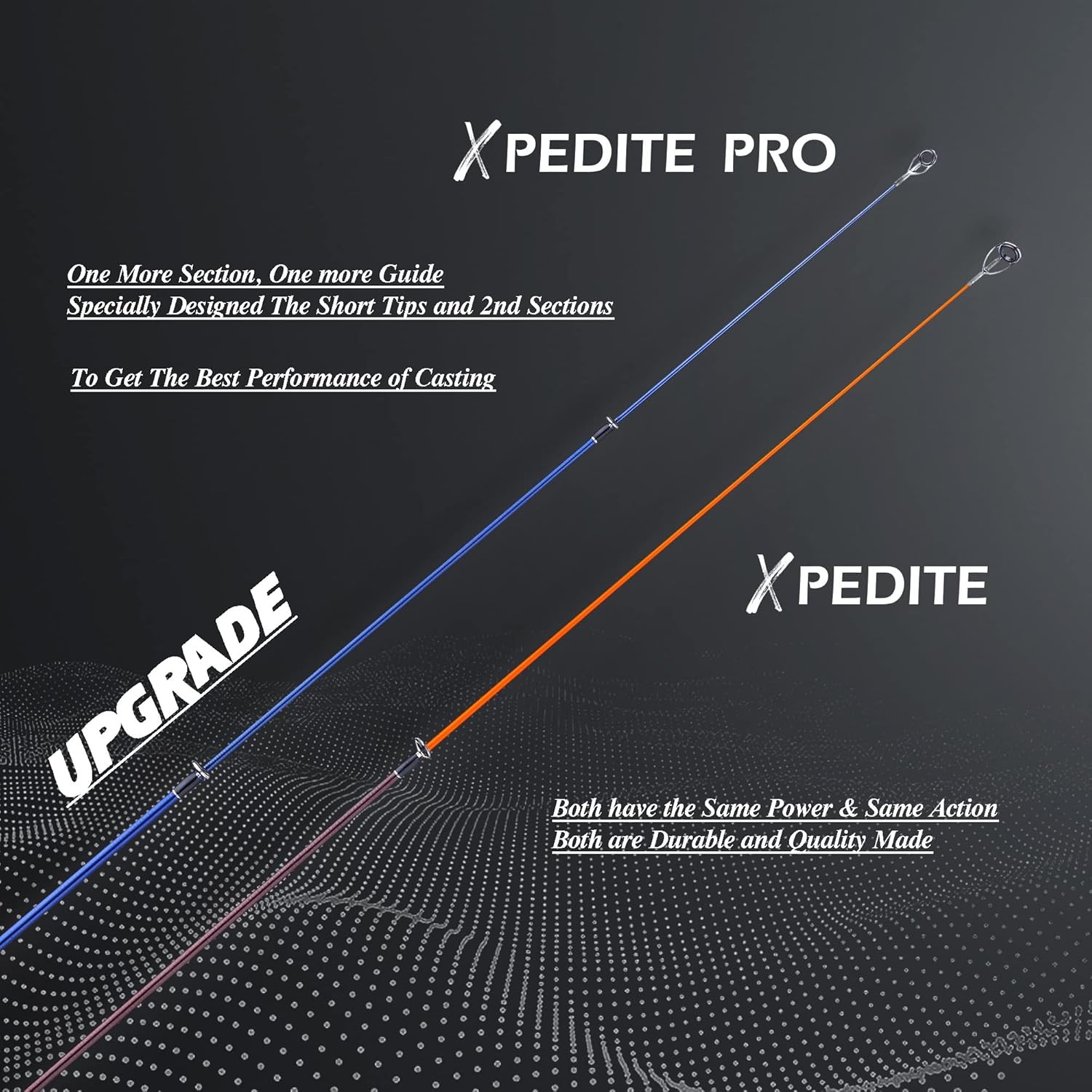 XPEDITE PRO Portable Telescopic Casting & Spinning Fishing Rods 24T Carbon