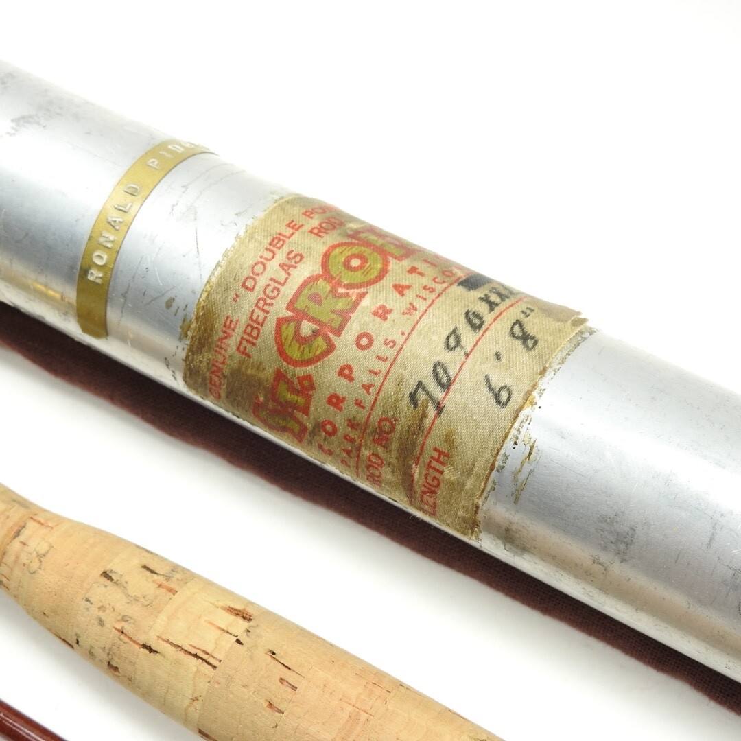 Vintage St. Croix Fiberglass 7090 XXL Fly Fishing Rod. 6’ 8”. W/ Tube & Sock.