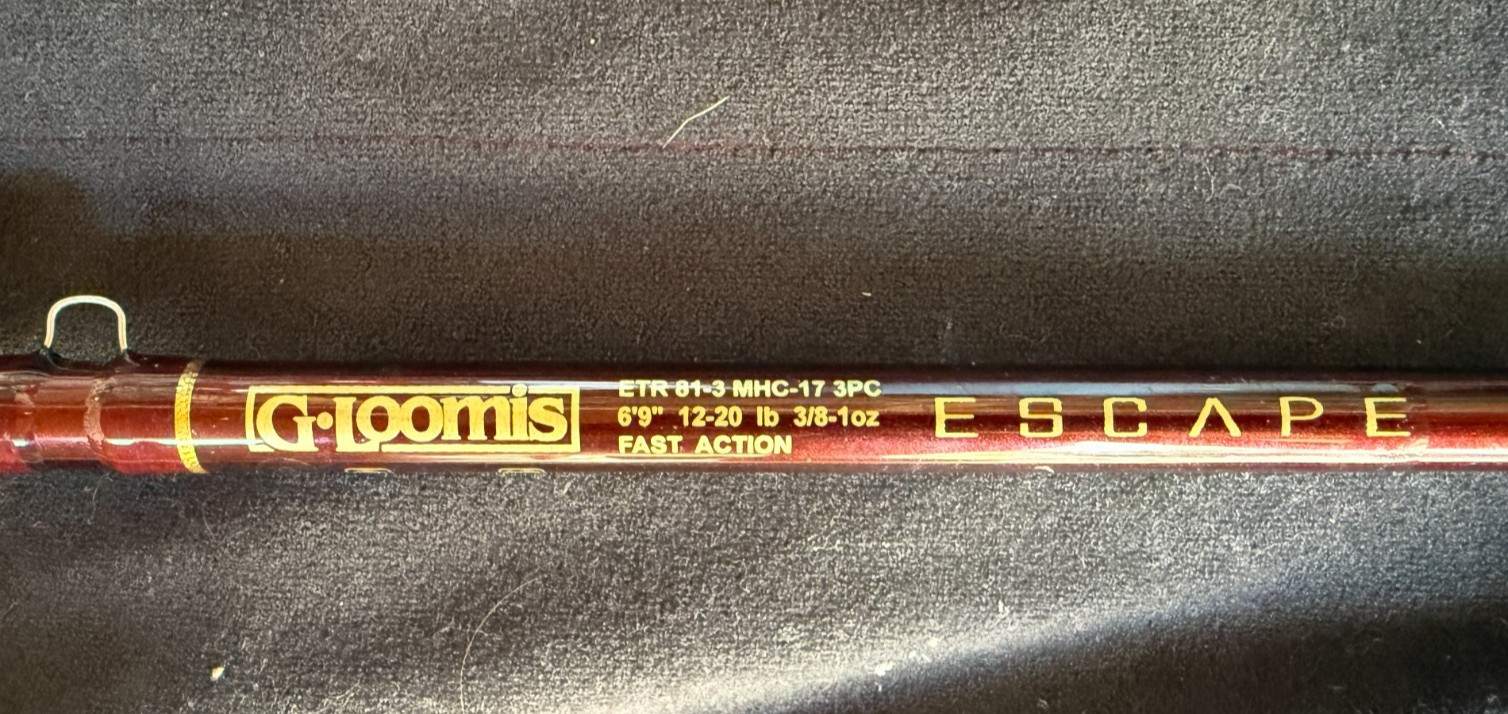 G-Loomis ETR 81-3 MHC-17 3PC 6′ 9″ 12-20lb 3/8-1oz Fast Action
