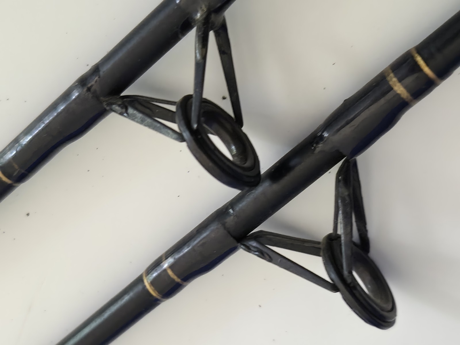 Lot Of 2 Spinning Rods both Master Spectra 3050BK 6’6” w/ Blue Rod Caddy 203-A