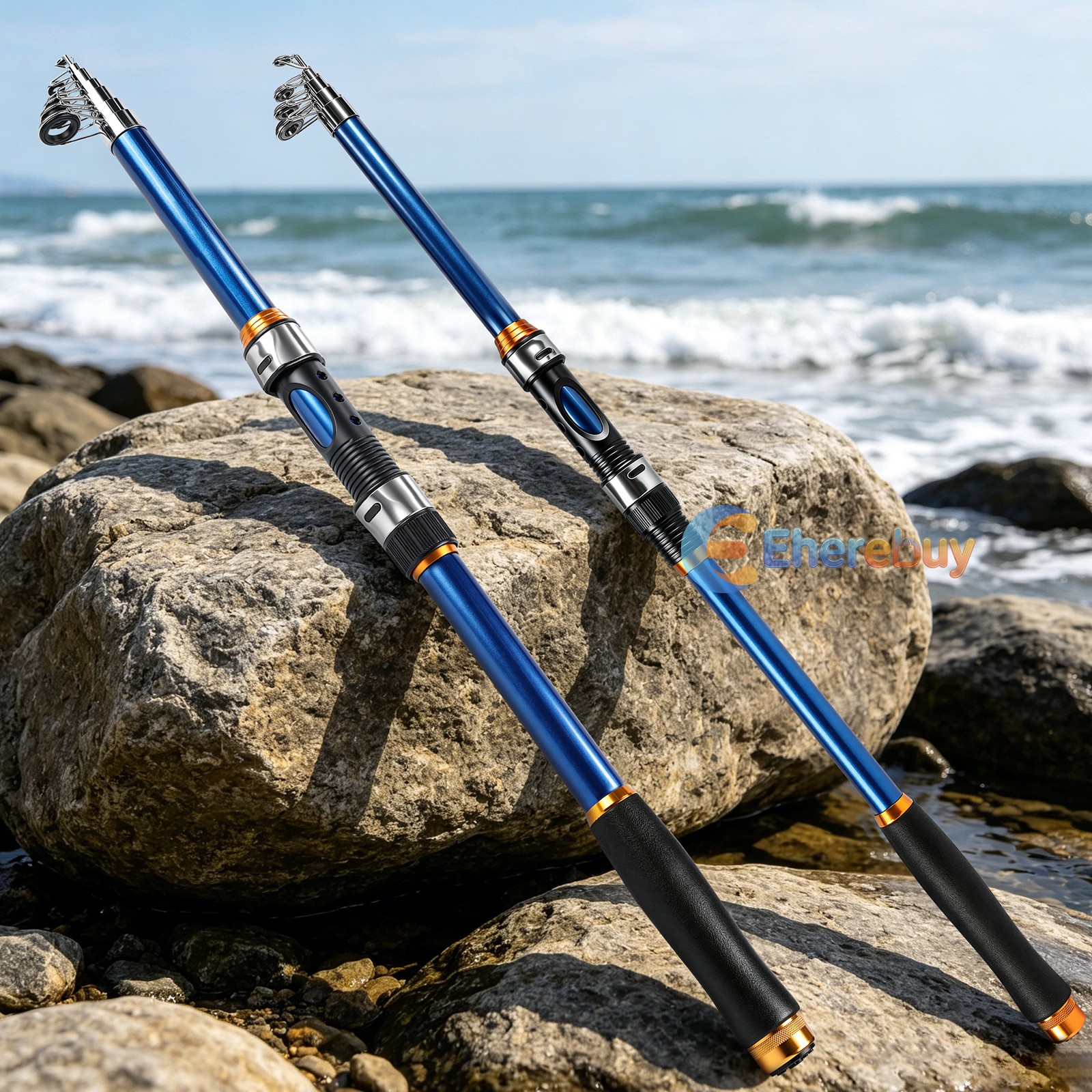 2.1m Carbon Telescope Fishing Rod Travel Sea Spinning Pole Smart Anglers Tool