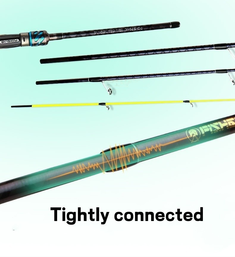 Portable Fishing Rod Carbon Fiber Stream Rod Ultra-Light Casting Spinning Fast