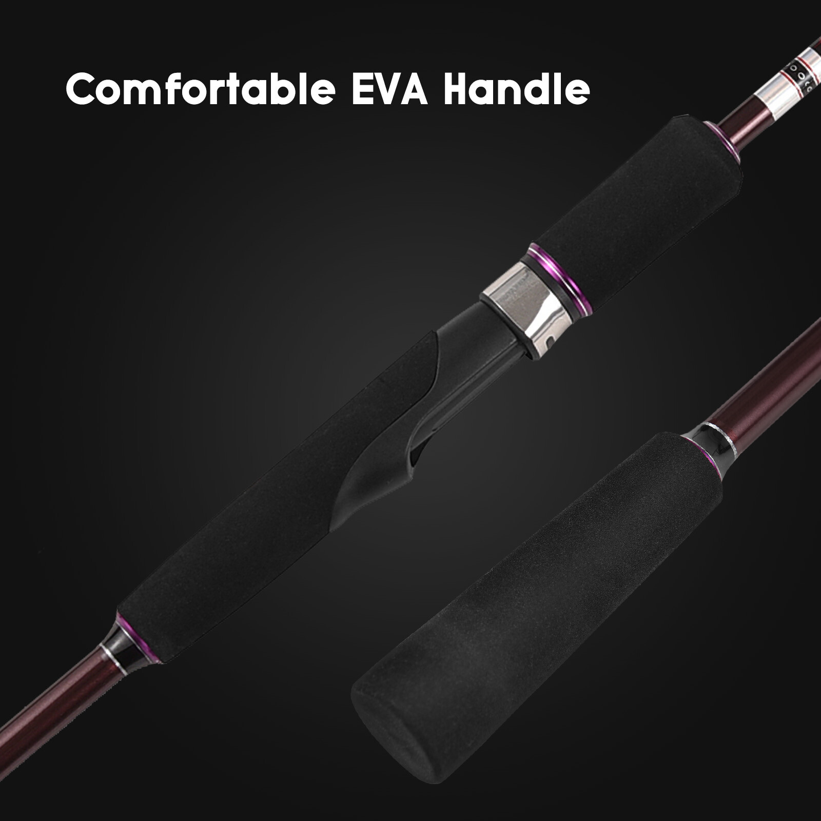 Carbon Fishing Rod 1.8m Solid Casting Fishing Rod with Comfort EVA Z8Y2