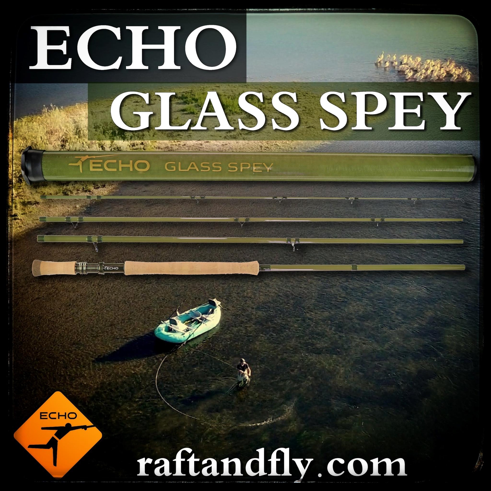 Echo Glass Switch 6wt 11’10” Two Hand Spey Rod | Lifetime Warr. | FREE SHIPPING