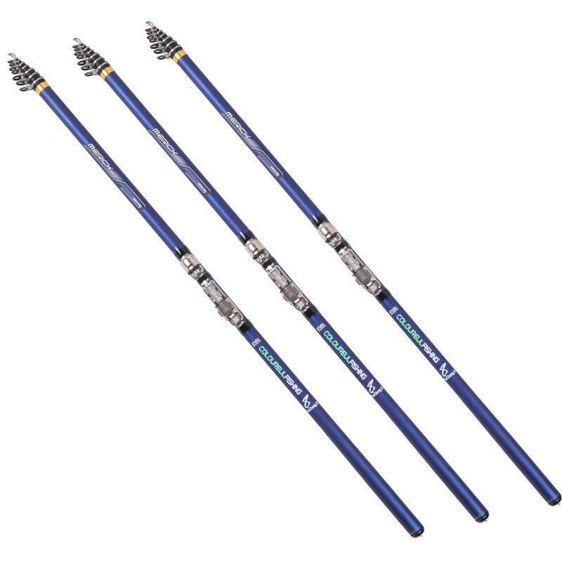 Hard Carbon Fiber Telescopic Fishing Rod Stainless Reel Holder 3.6M-6.3M Carp