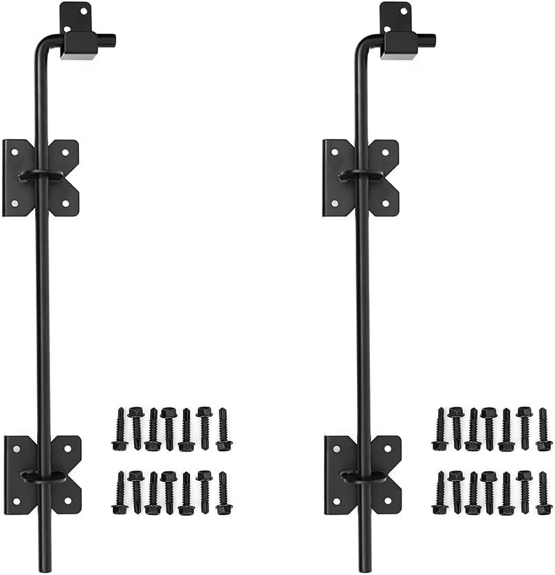 2 Pack 36-Inch Gate Drop Pin Cane Bolt – Security for Wood & Metal Gates