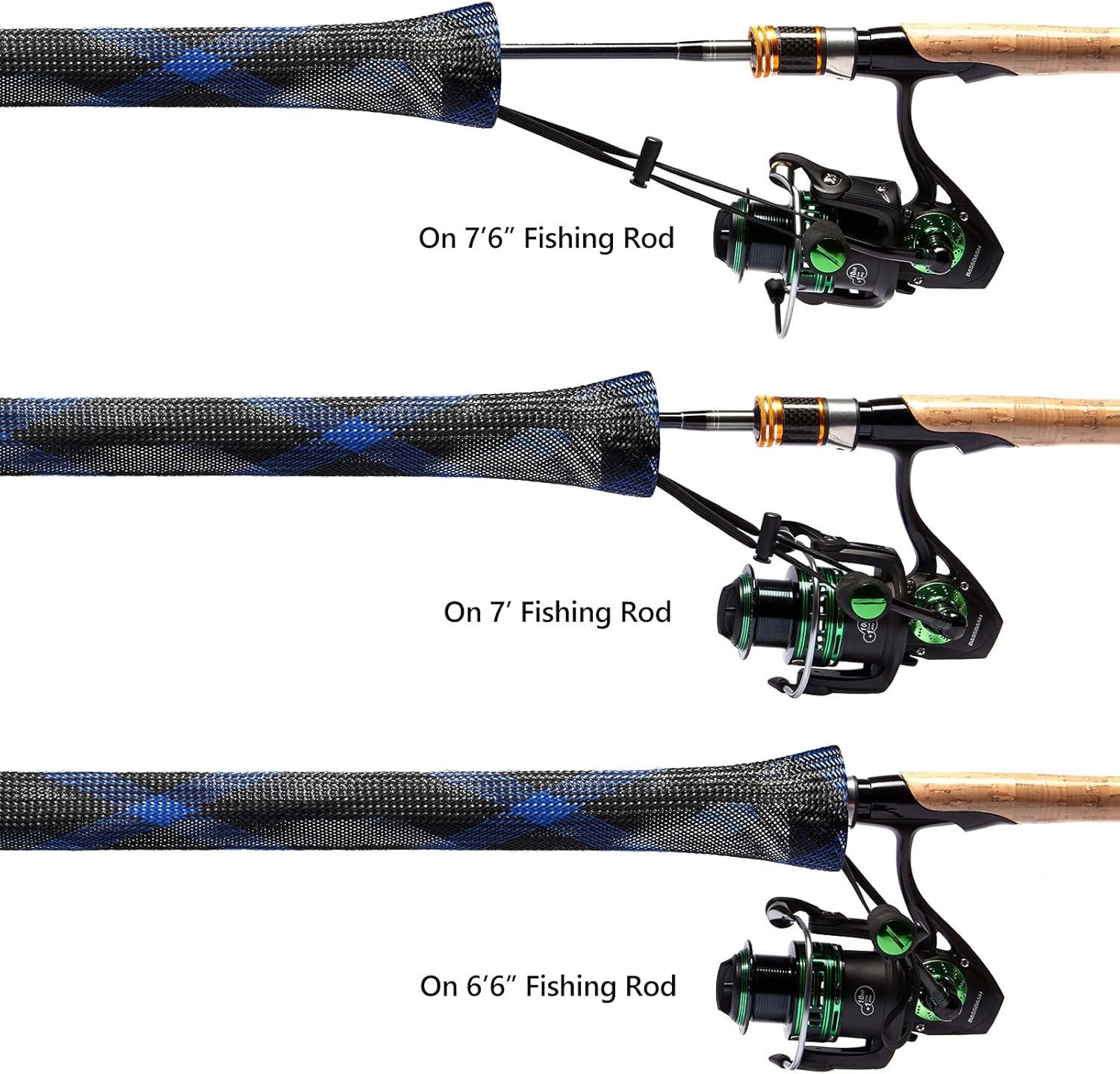 BASSDASH Casting For Rod up to 7-1/2 ft, Black & Blue – 2pcs