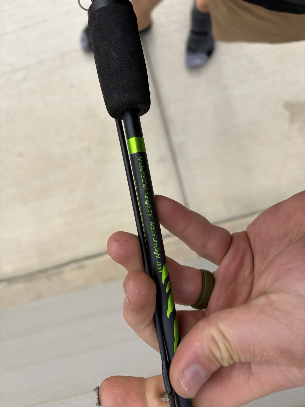 Kunnan Black Water 2 Piece Spinning Rod 5ft 6” Ultralight