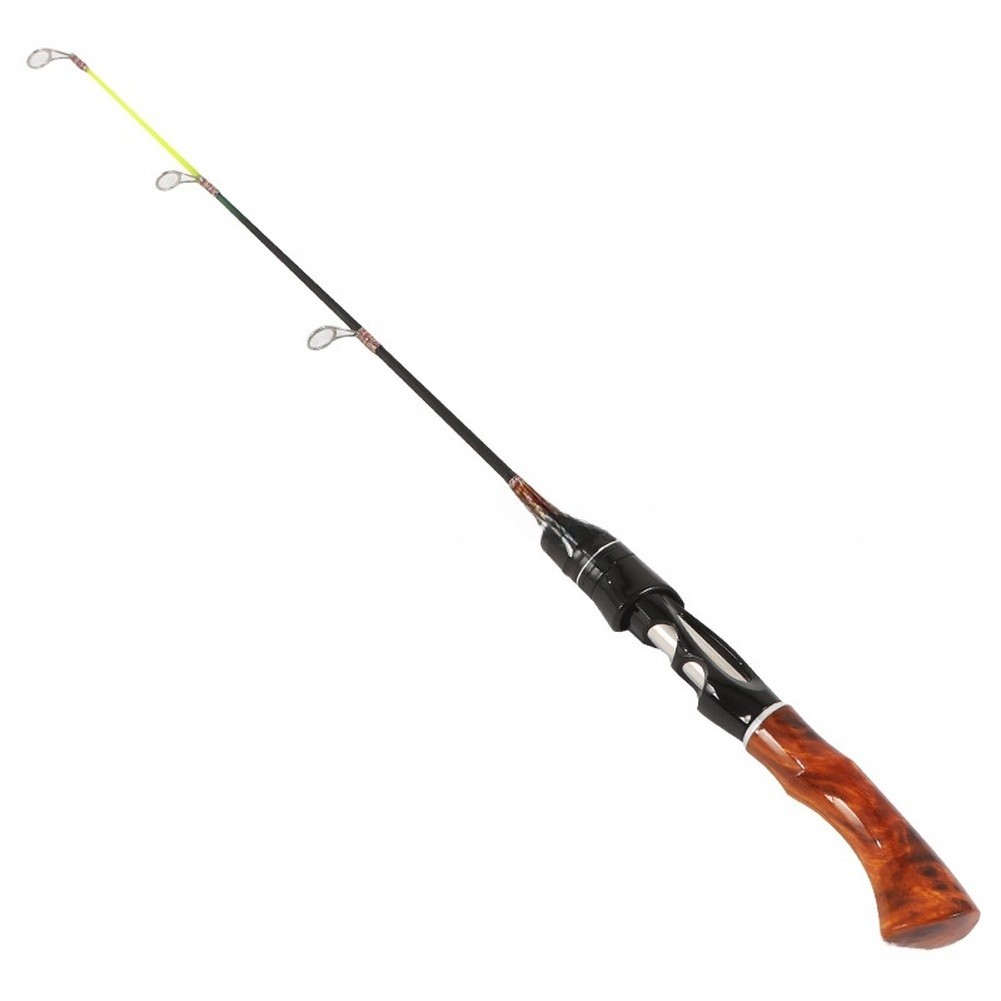 Ice Fishing Rod 50cm Fiberglass Construction Wood Handle for Cold Climates