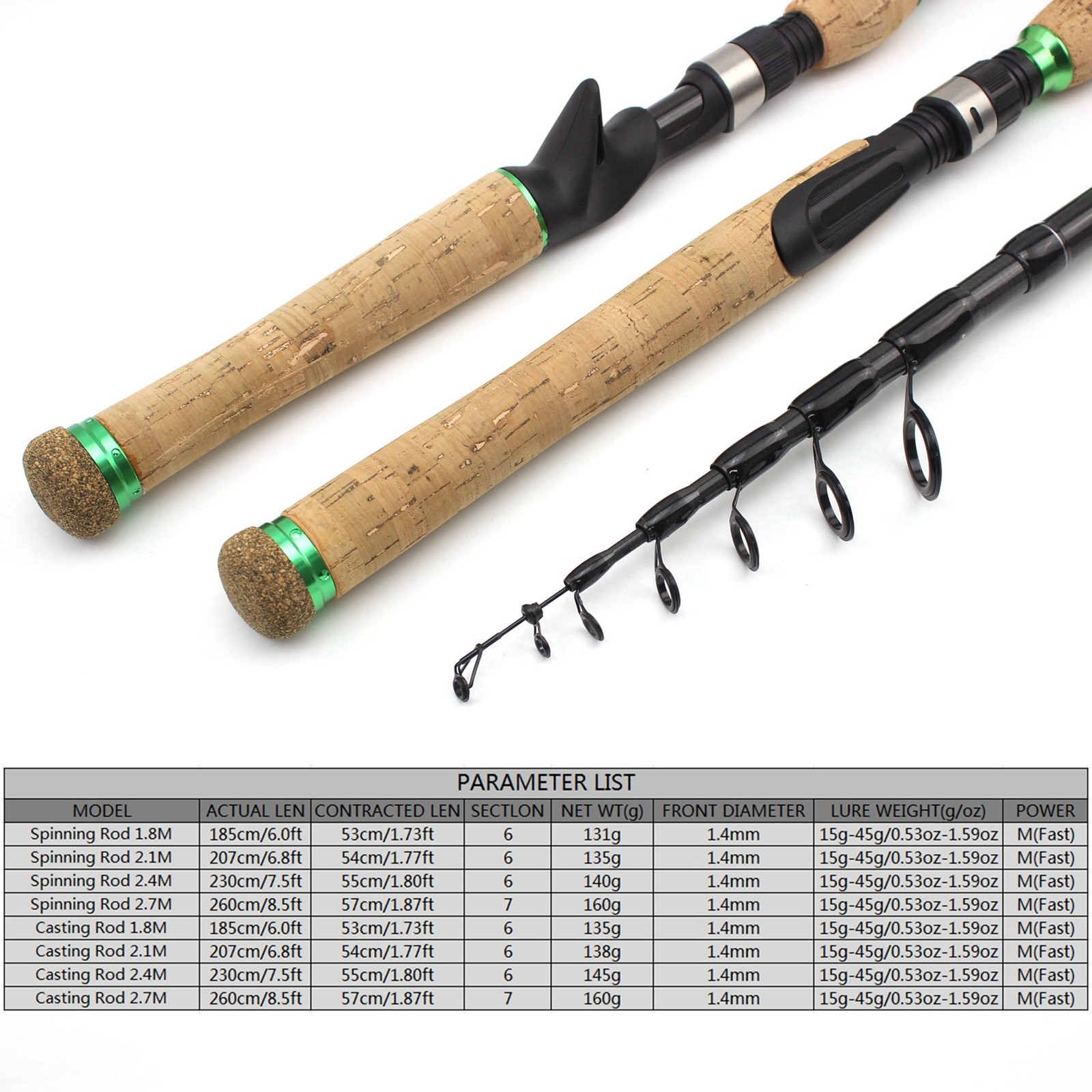 Spinning Carbon Fishing Telescopic Casting Rod Fast Long Shot Lake Fishing Rod