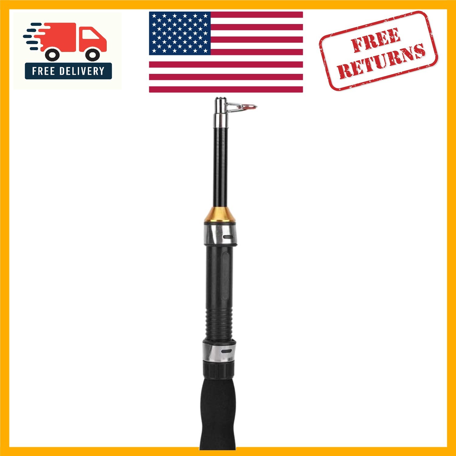 Sturdy 1.2m Mini Fishing Rod – Ideal for Saltwater and Ice Fishing Enthusiasts