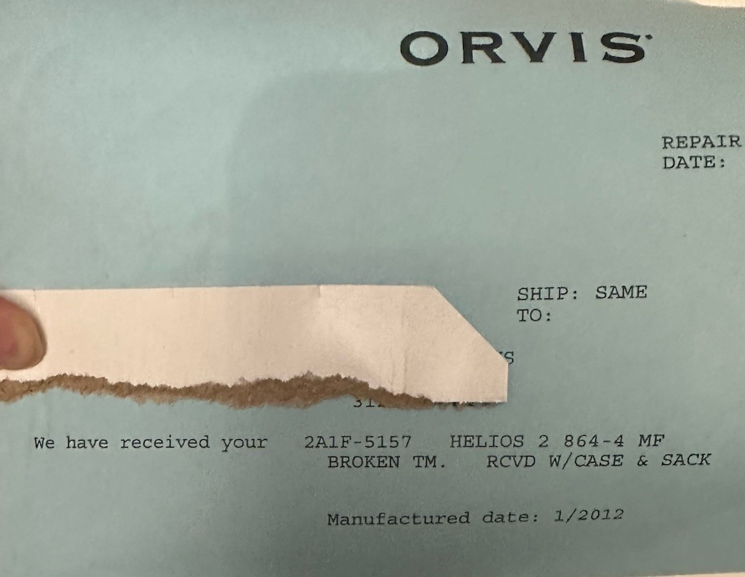 Orvis Helios 2 Trout Unlimited 8’6” 4wt Fly Rod –New Orvis Tip, Excellent Condit