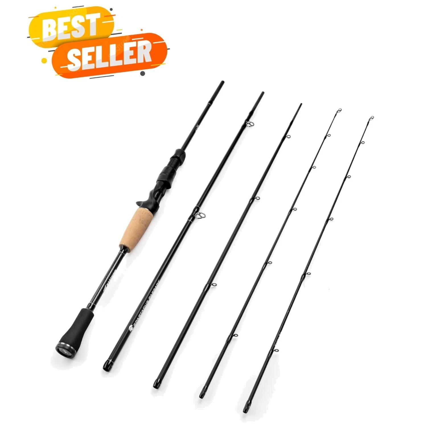 Spartacus Passage Travel Fishing Rods, Portable 4-Piece Spinning & Casting Ro…