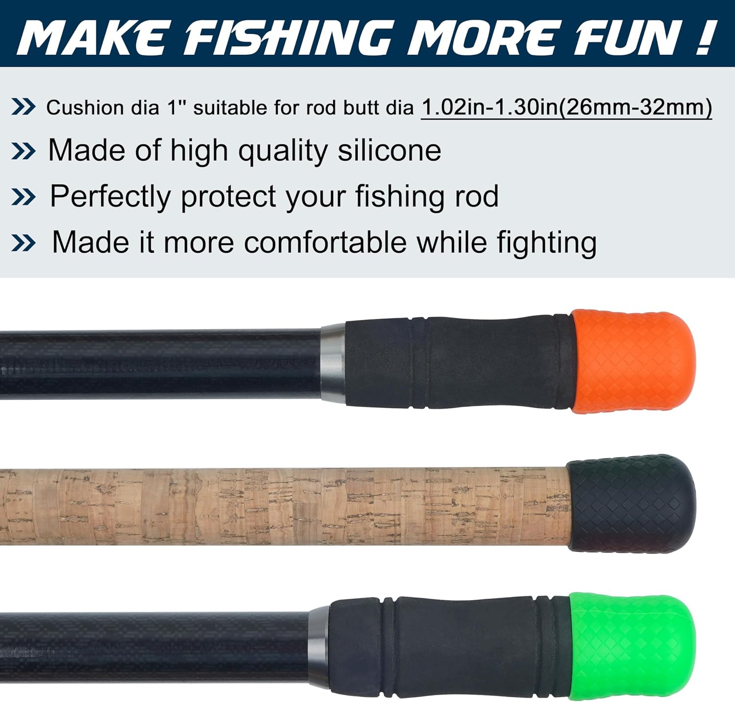 Fishing Rod Butt Cushion Silicone Rod Butt Cap Fishing Rod Seat Cushions End Fis