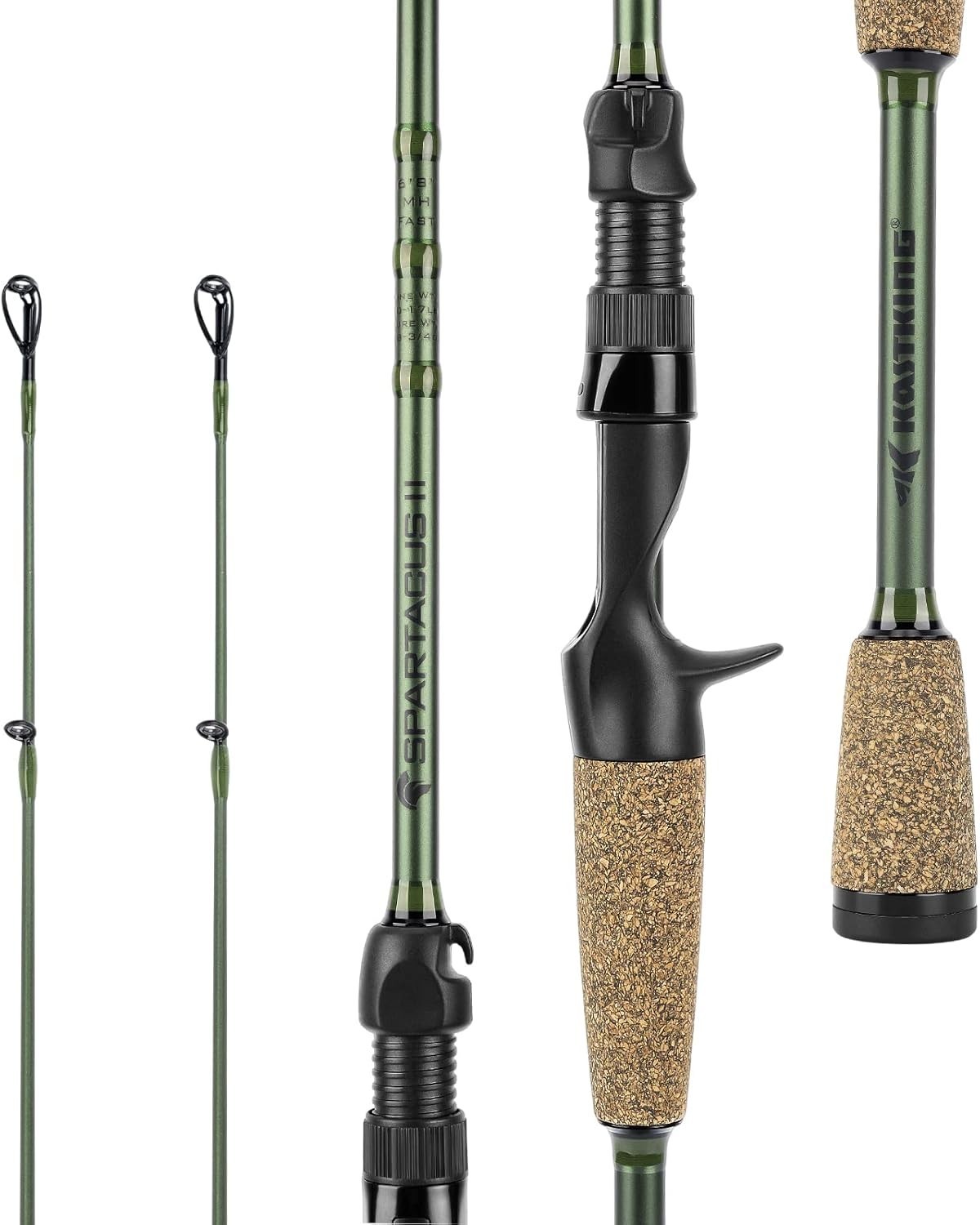 Spartacus II Fishing Rods – IM6 Graphite Blanks Casting & Spinning Rods, 2-Pi…