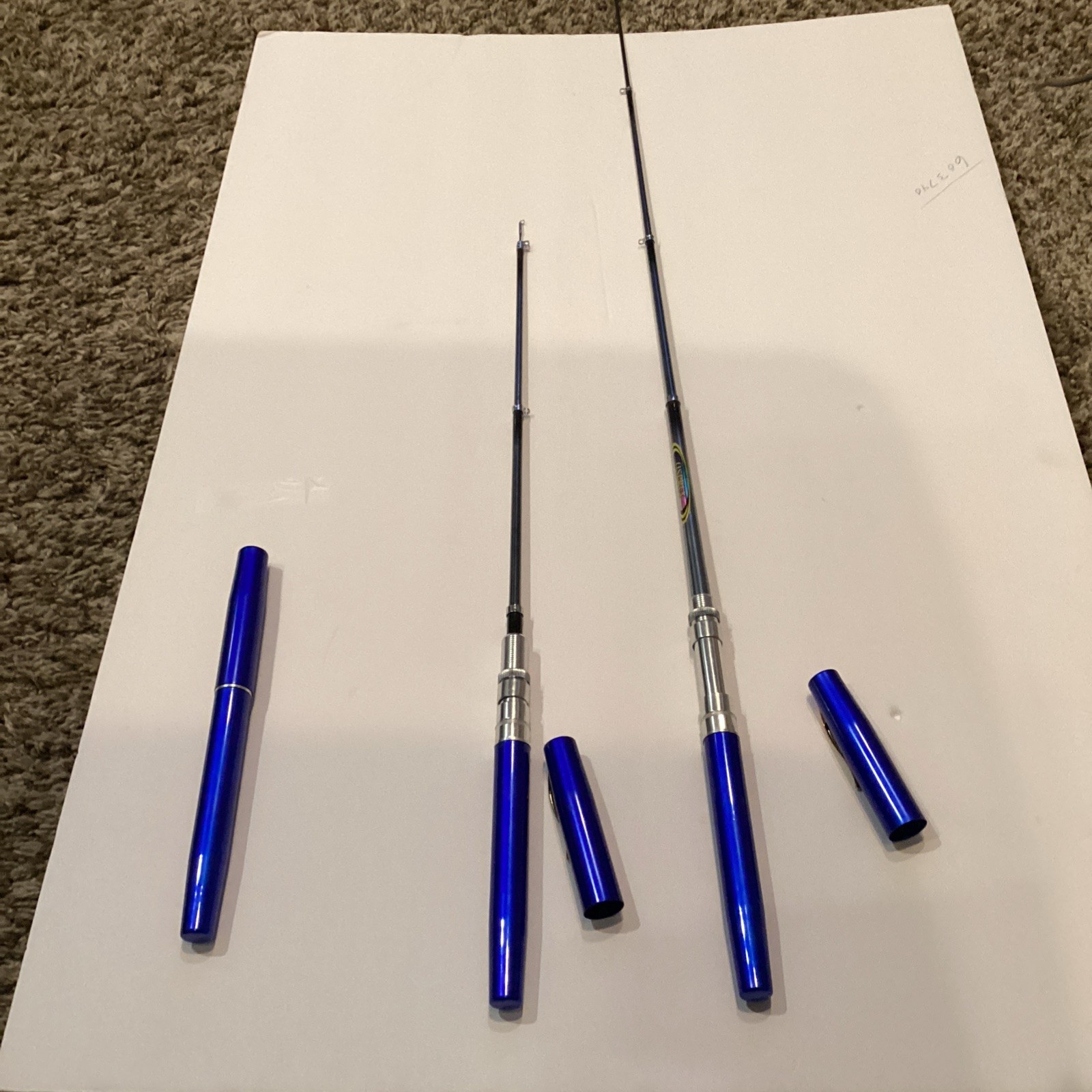 Lot Of 3 = Pocket Pen OSPREY Fishing Rods Collapsible to 8” – Extends to 32”