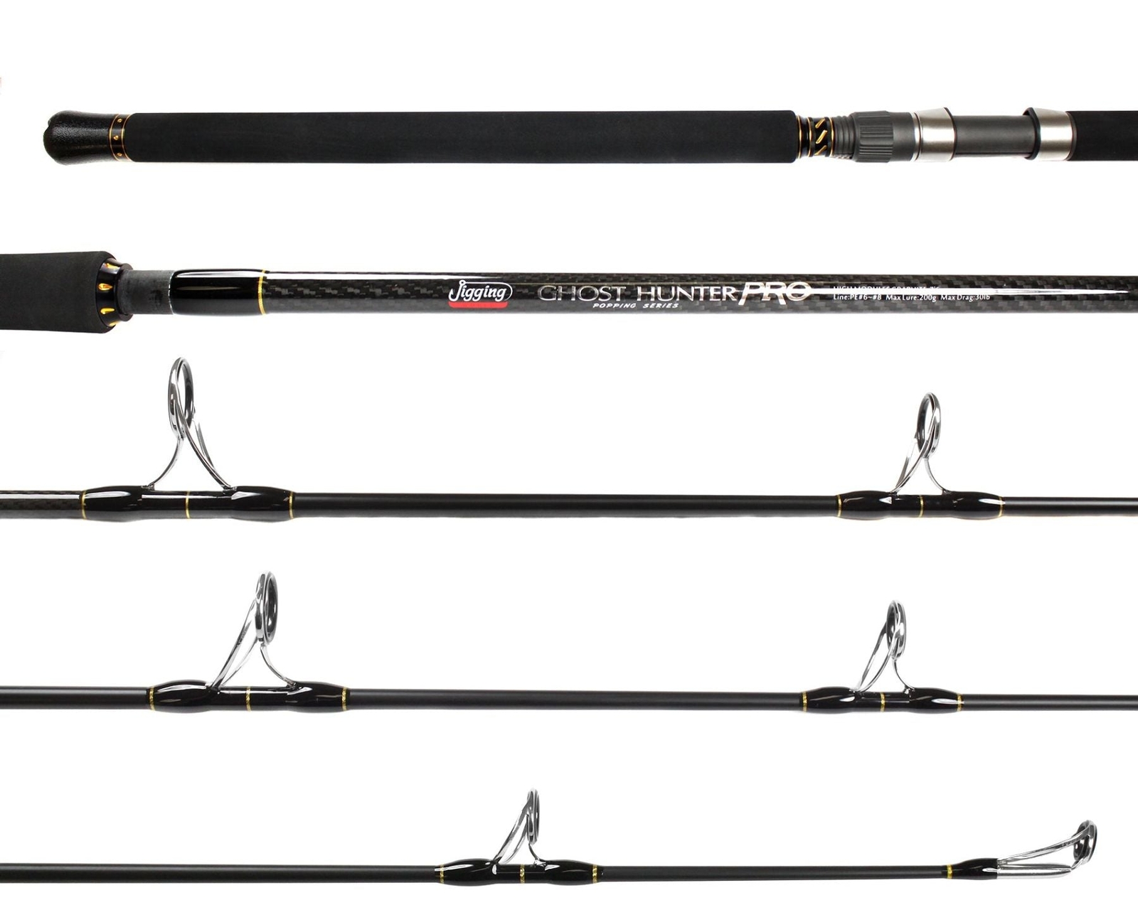 Jigging World Ghost Hunter Pro Spinning Popping Rods