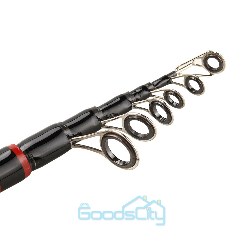 USA Telescopic Fishing Rod Pole Heavy Duty Carbon Fiber Sea Saltwater Freshwater