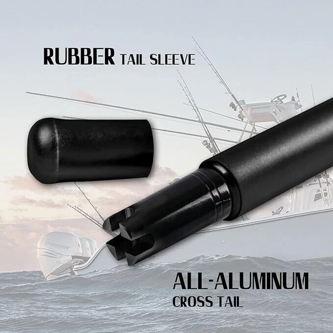 Saltwater Trolling Rod Offshore Big Game Boat Fishing Pole w Roller Guides Heavy