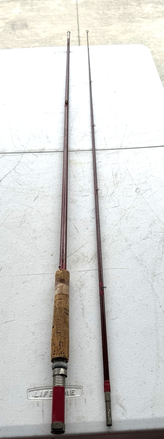 Vintage Montague Holloglass 8 1/2 FT 2 Piece Fly Fish Rod