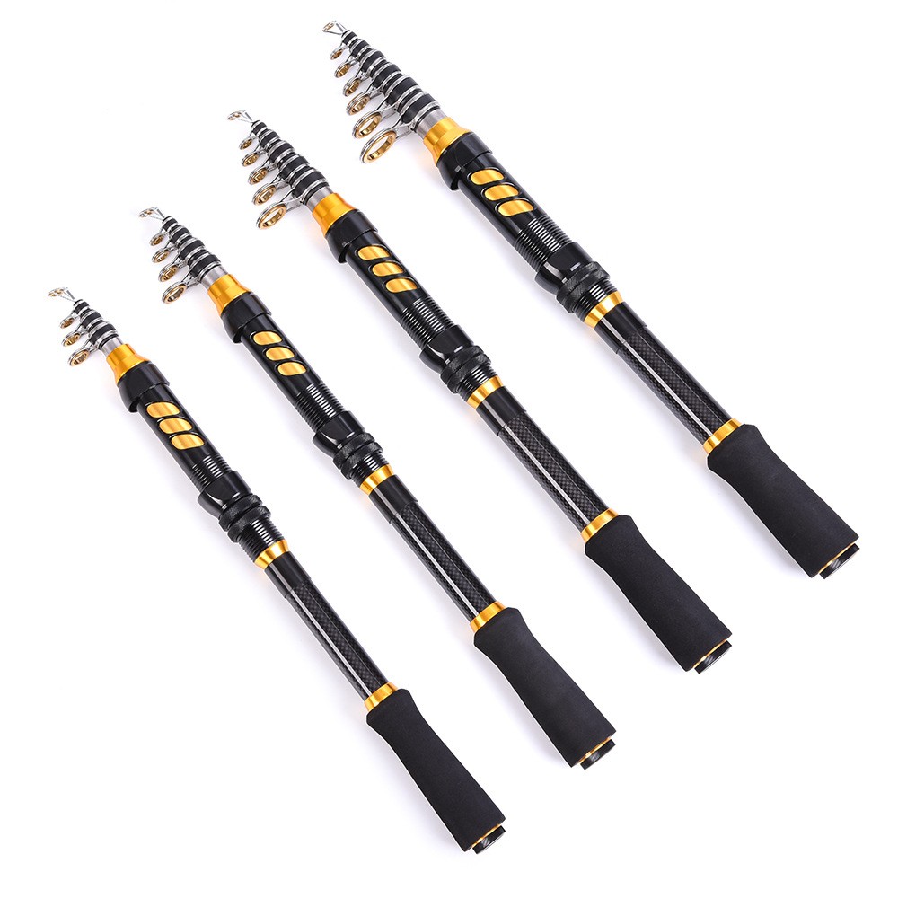 Ultralight Spinning Fishing Rod Pole Hard Carbon Fiber Telescopic Alloy Seat EVA