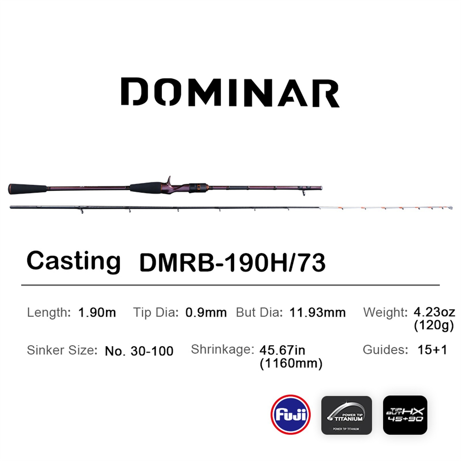 PURELURE DOMINAR Boat Sea Saltwater Lure Fishing Rod Casting Lightweight MF H/MH