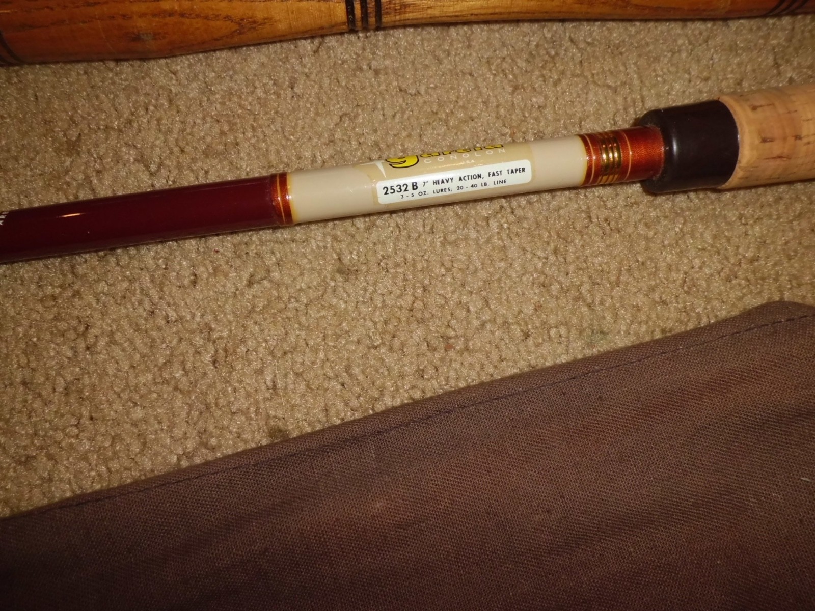 NOS Vintage GARCIA Conolon 2532 B Coventional 7′ Rod USA- 20-40 lb