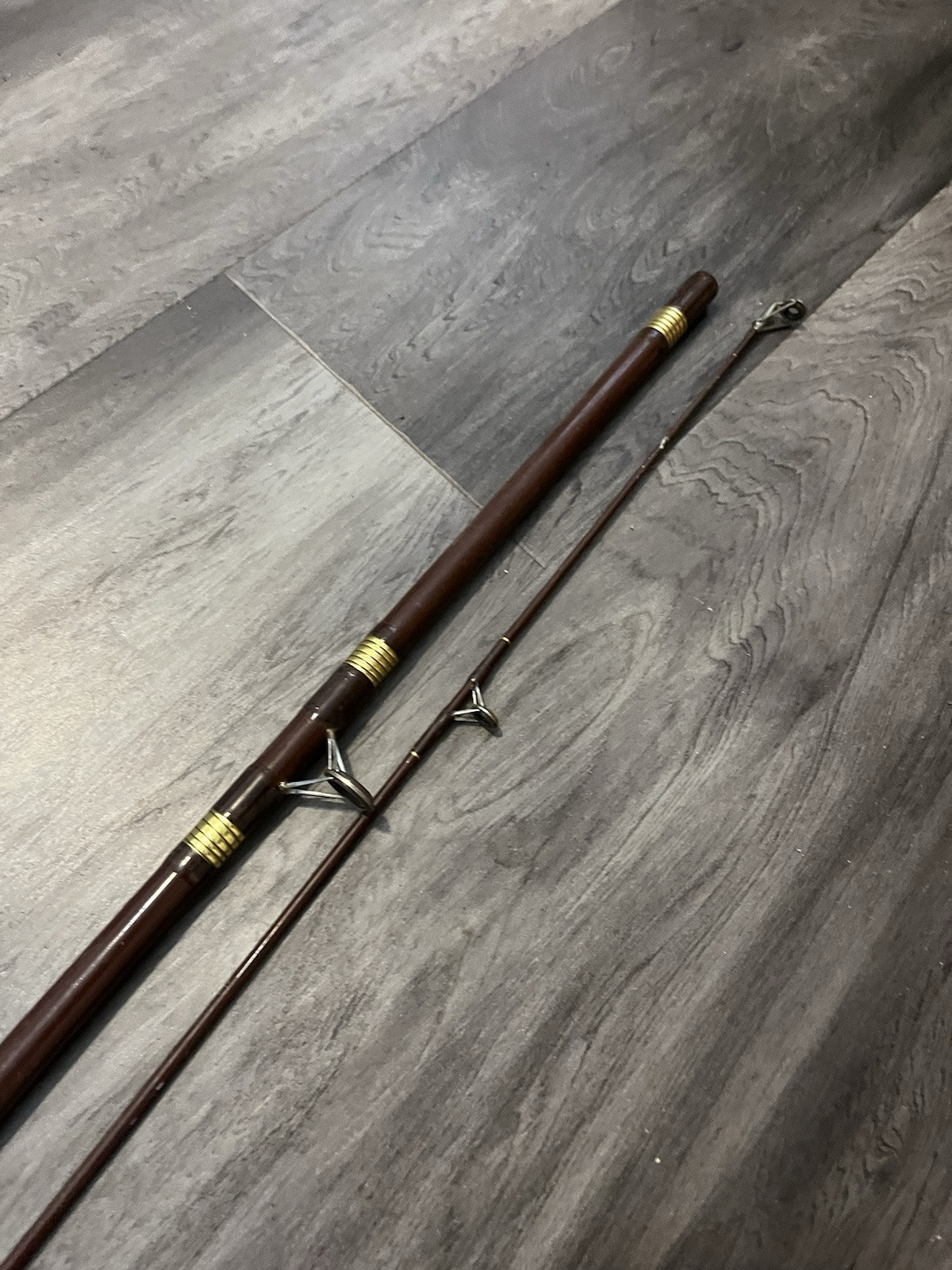 HEDDON PAL #0-4431 Vintage 2 PC Salmon Downrigger 8.5′ FISHING ROD