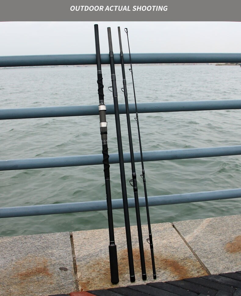 Boat Fishing Rod 2.7M/3M/3.3M Carbon Fiber Spinning Long Casting Rod 4 Sections