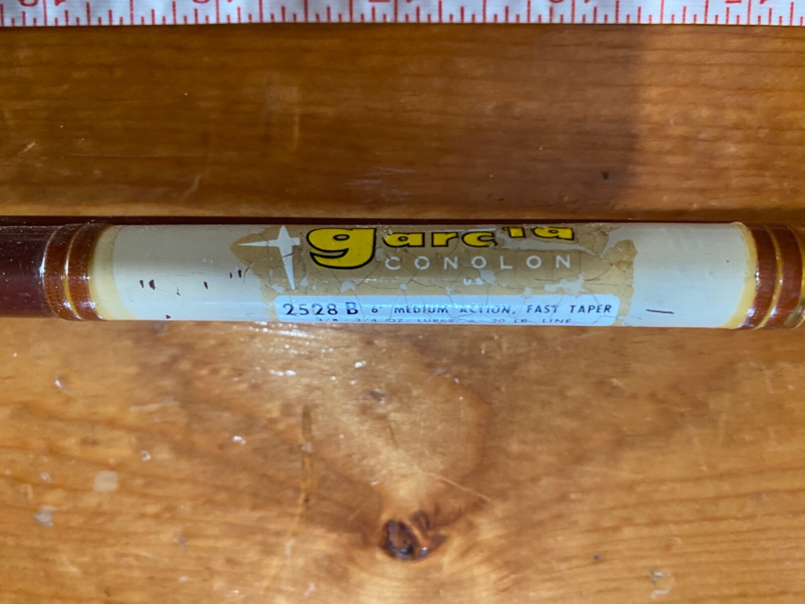 Vintage excellent Garcia Conolon 6’ #2528B fast taper Medium Action fishing Rod