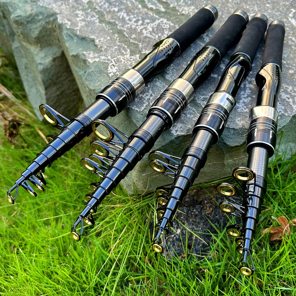 Portable Mini Sea Rod 33Cm Closed Length Carbon Fiber Spinning Rod Travel Fishin