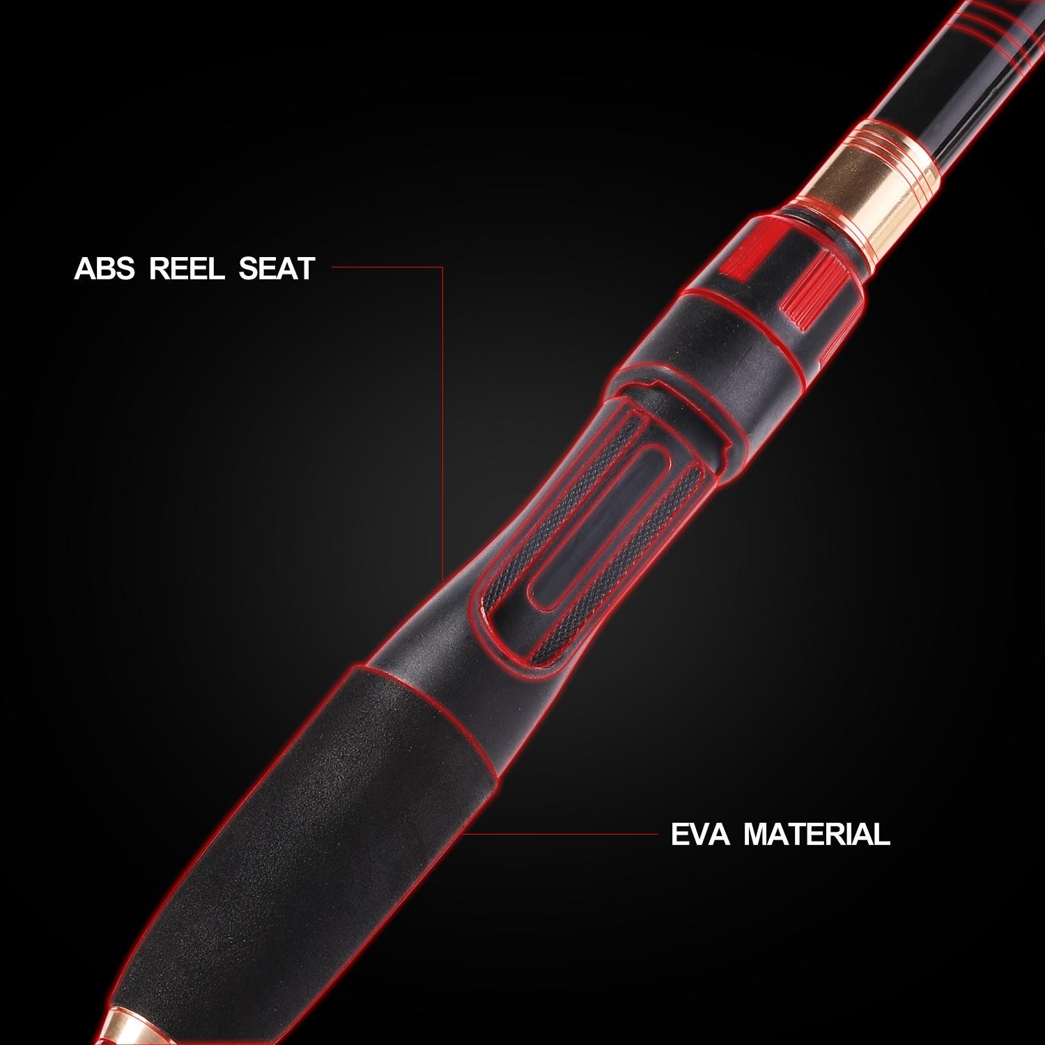 Sougayilang Telescopic Fishing Rod Carbon Fiber Ultralight Spinning Pole 1.8-2.4