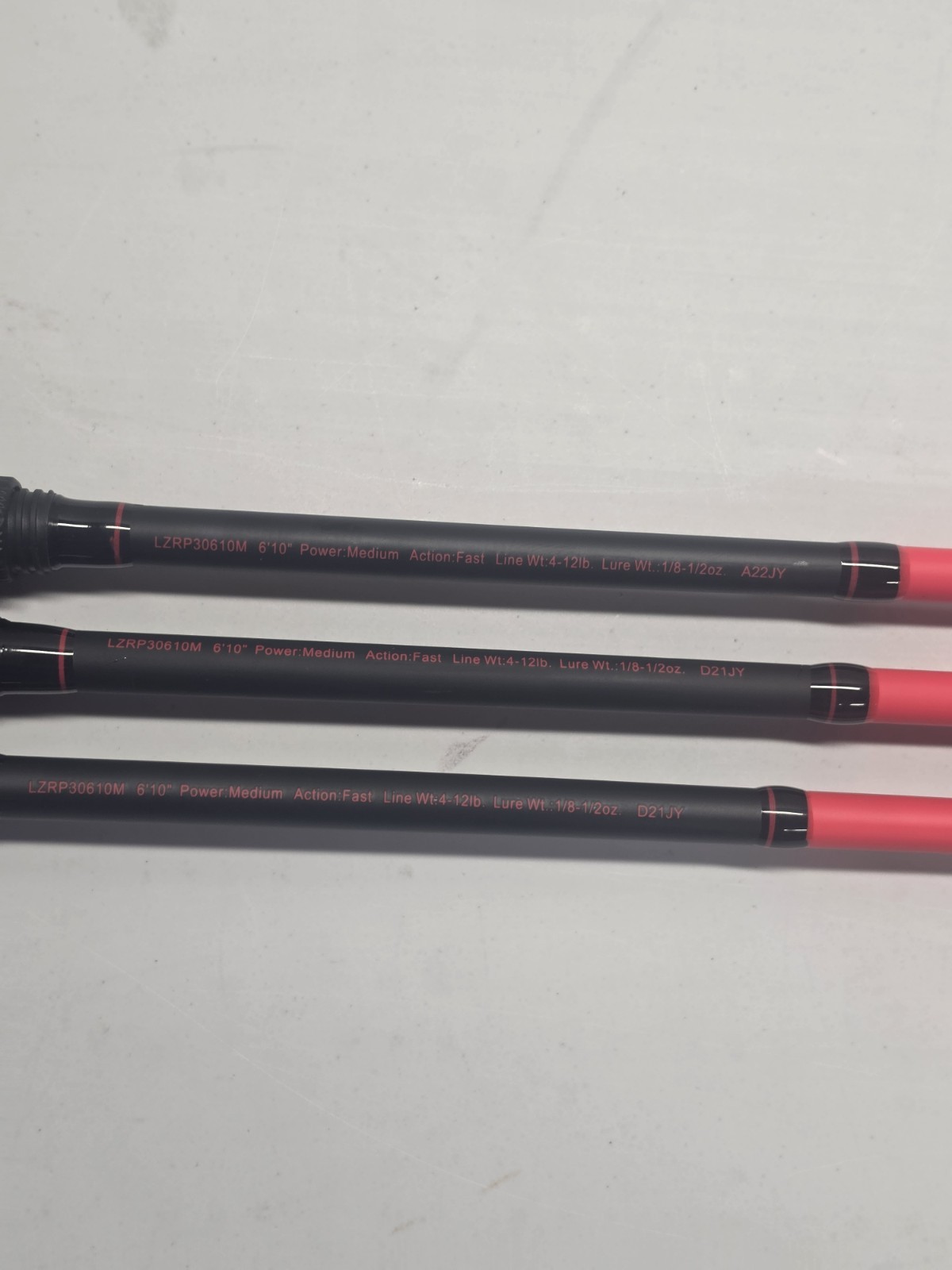 (LOT OF 3) Lew’s LZR Pro Spinning Rods 6’10” Medium Fast