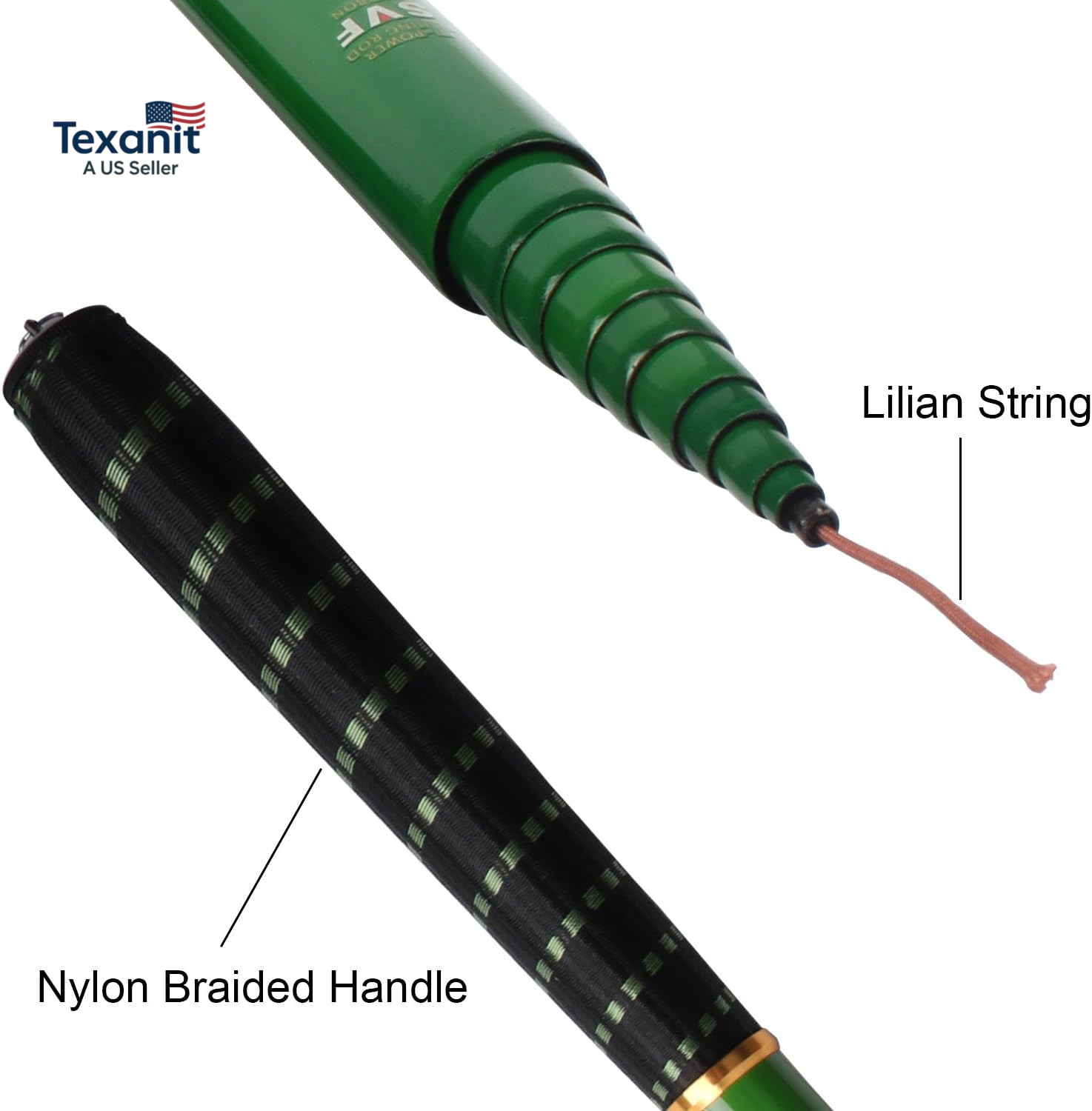 //Telescopic Tenkara Fishing Rod Kit//Ultralight Travel Fishing Rod,Portable Col