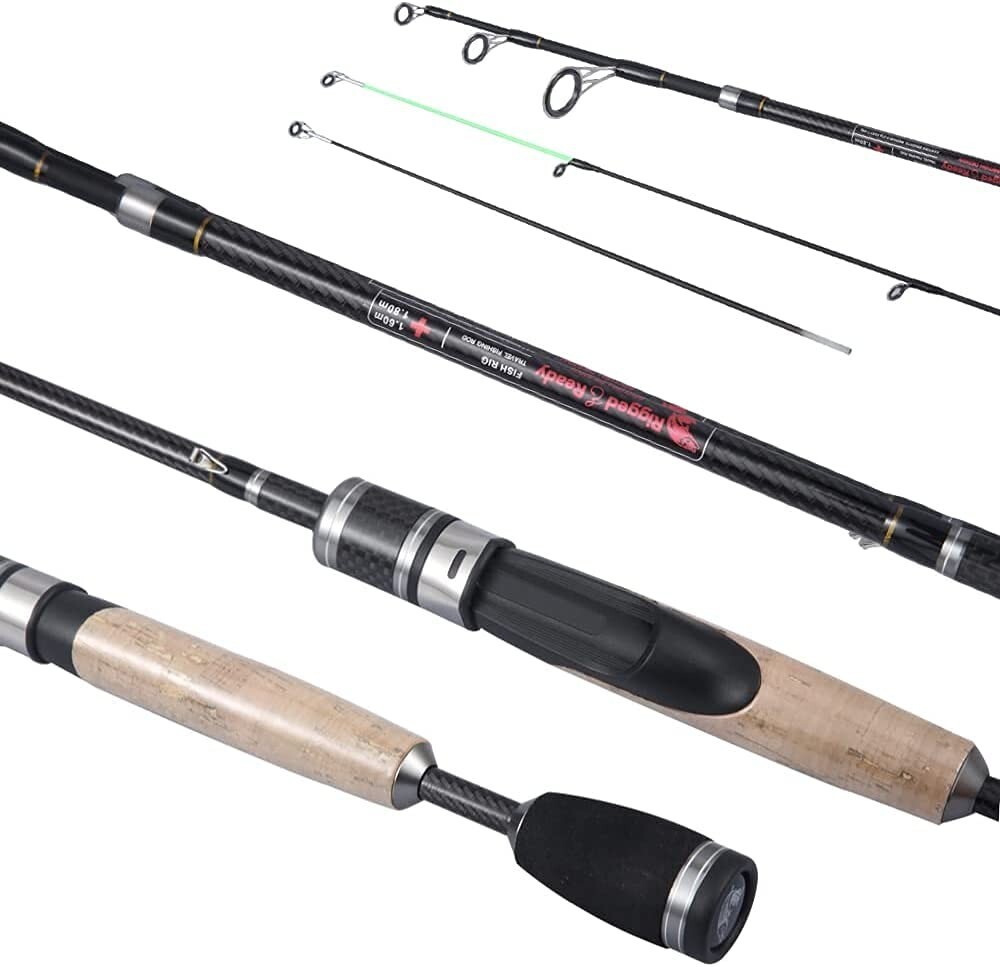 Fish Rig 180 Compact lightweight strong telescopic 180cm Spin Travel fishing rod