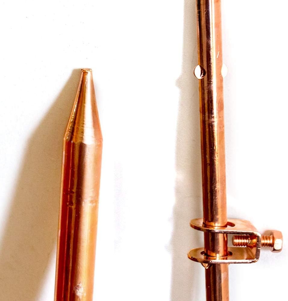 3/8″ Copper Grounding Rod with Wire Clamp