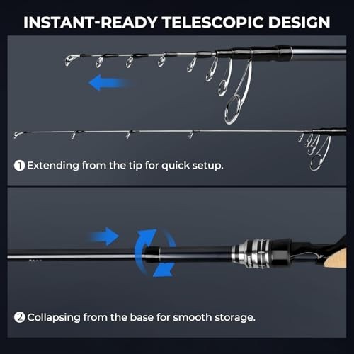 KastKing Megatron Telescopic Fishing Rod IM7 Graphite Titanium Tip