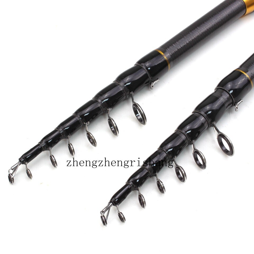 1.8M-3.6M Spinning Fishing Rod Carbon Fiber Telescopic Pole Fresh Saltwater Rod