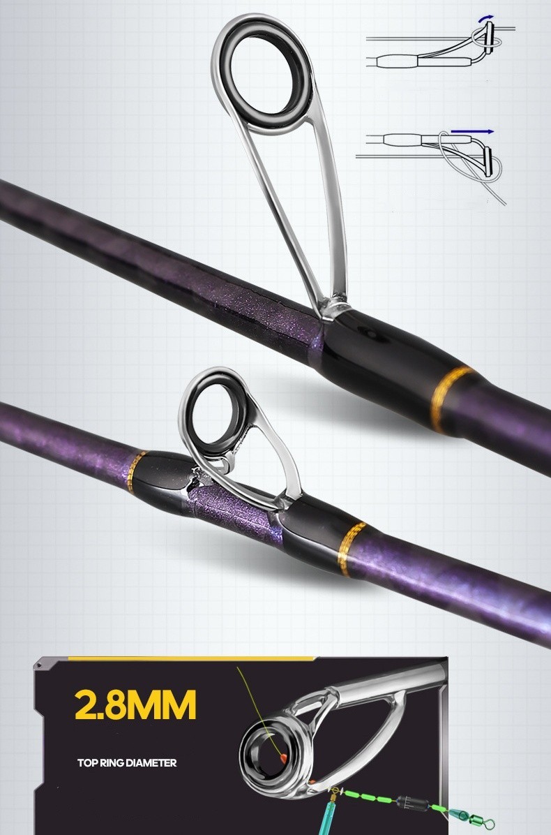 Fishing Rod Carbon Fiber Ultra Light Spinning Casting Poles Fast Travel Lure Rod
