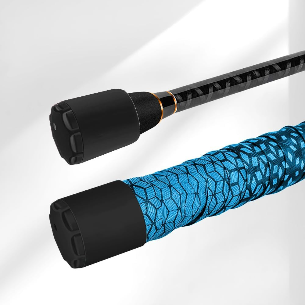 8 Pcs Fishing Rod Butt Cushion, Breathable with Drain Holes Silicon Fishing Rod