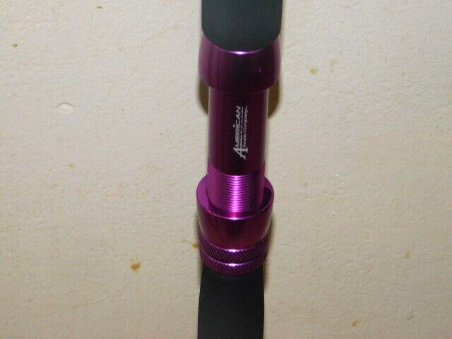 CUSTOM CONVENTIONAL BOAT ROD 7′ PURPLE PEARL MARBLE 25-50 LB TURBOS NEW