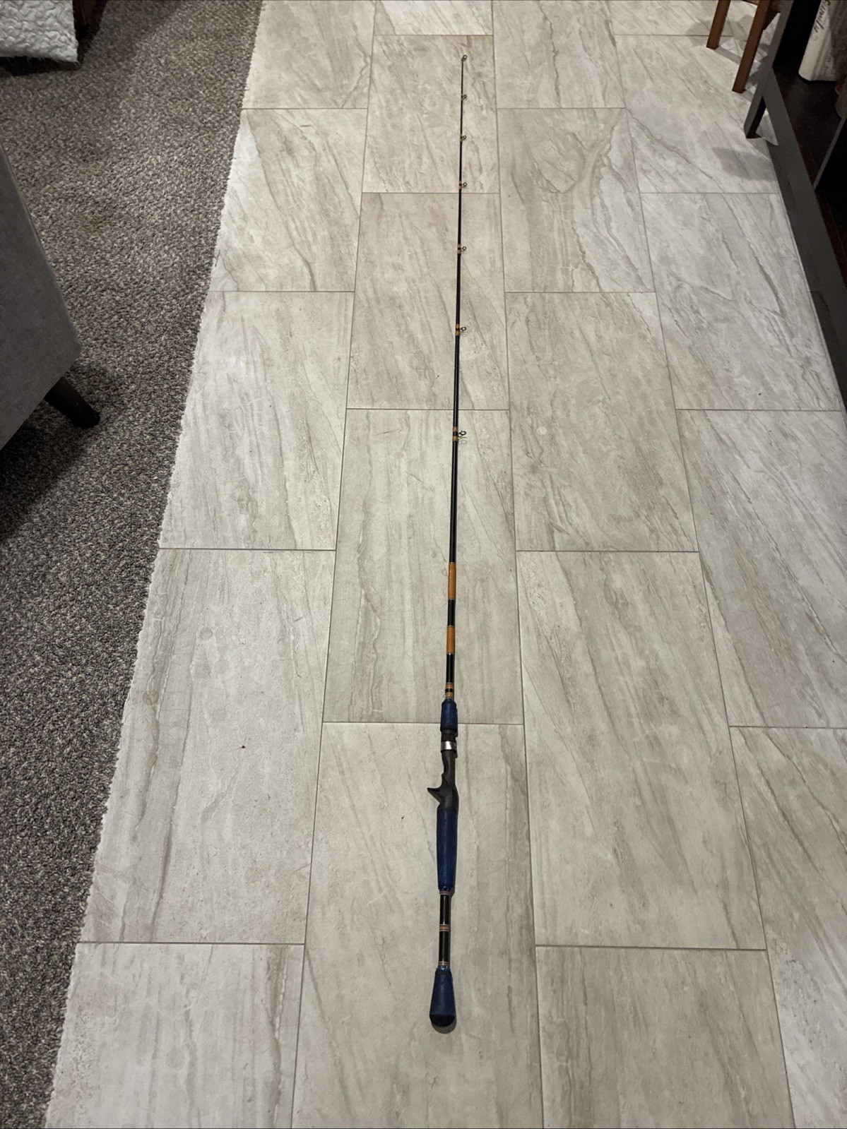 Nice Preowned custom built 6’-10” bass fishing rod “GO STROS 2017 WS Champs”