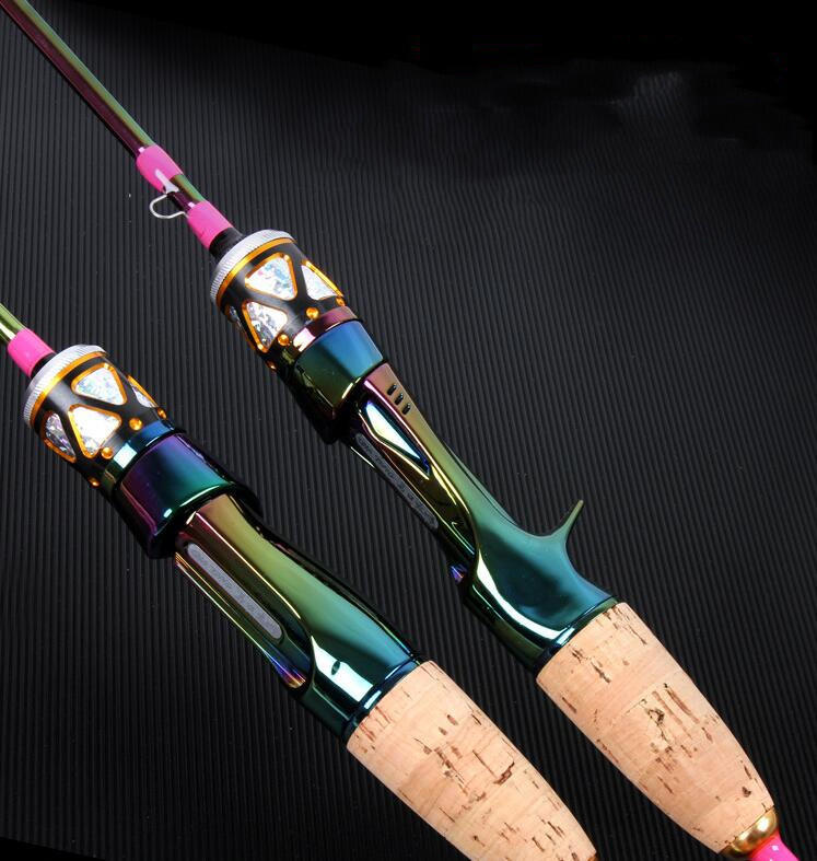 Trout Fishing Rod 1.68M 1.8M Portable Ultra Light Solid Tip Carbon Spinning Pole