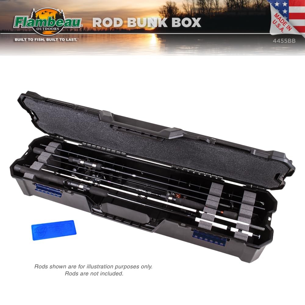 Flambeau Outdoors 4455Bb Rod Bunk Portable Fishing Rod Storage Black