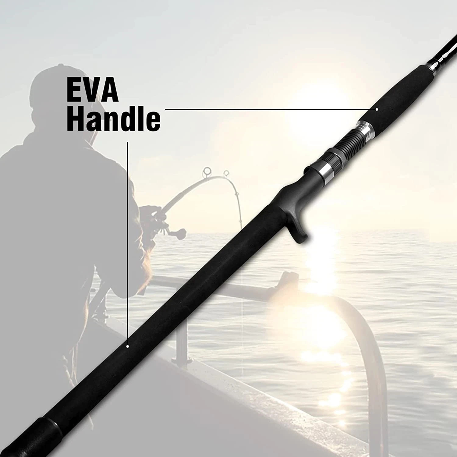 Travel Casting Rod Saltwater Offshore Jigging Trolling Heavy Fishing Pole 6/7/8″