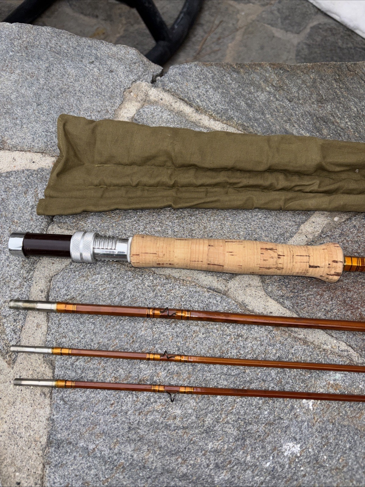SCARFFENBERG – Rodmaker 3 piece 2 tips 9 ‘6″ Split Bamboo Fly rod
