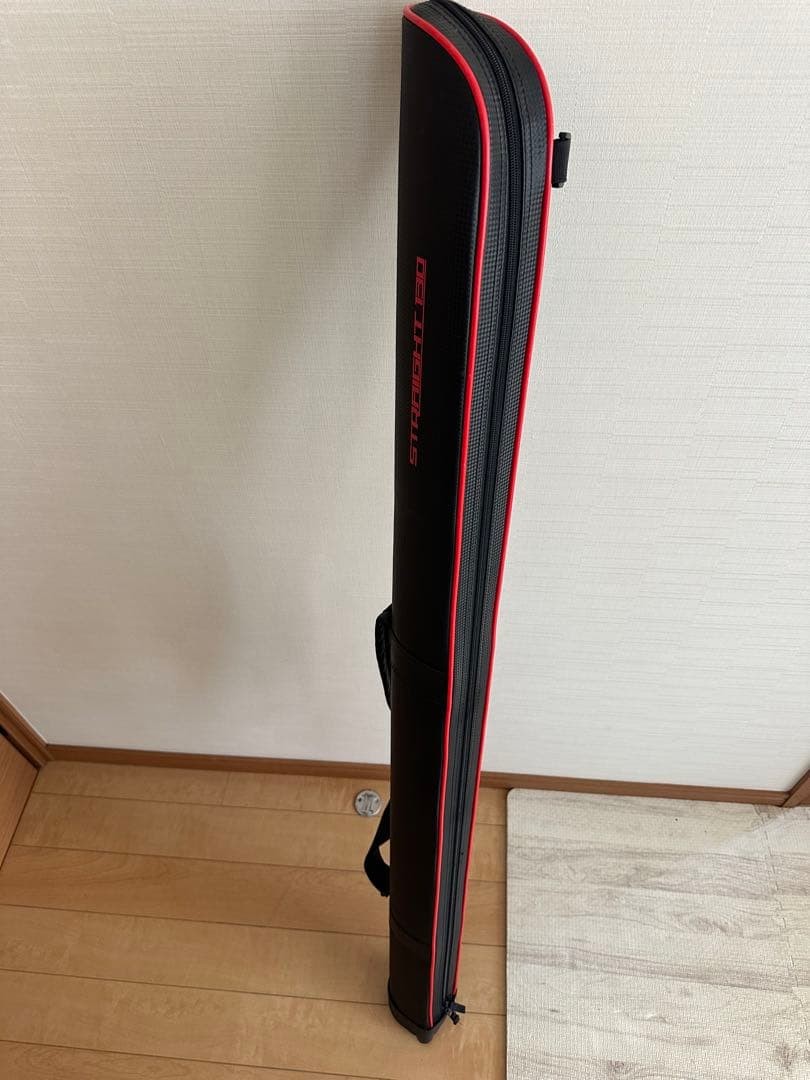 STRAIGHT 130 Rod Case Black/Red Fishing Gear Storage Used