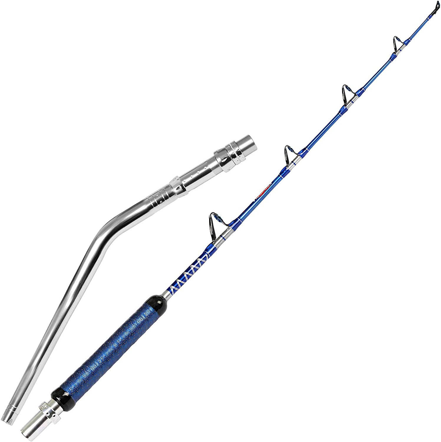 Bent Butt Trolling Rod 2-Pc Saltwater Offshore Conventional Roller Fishing Pole
